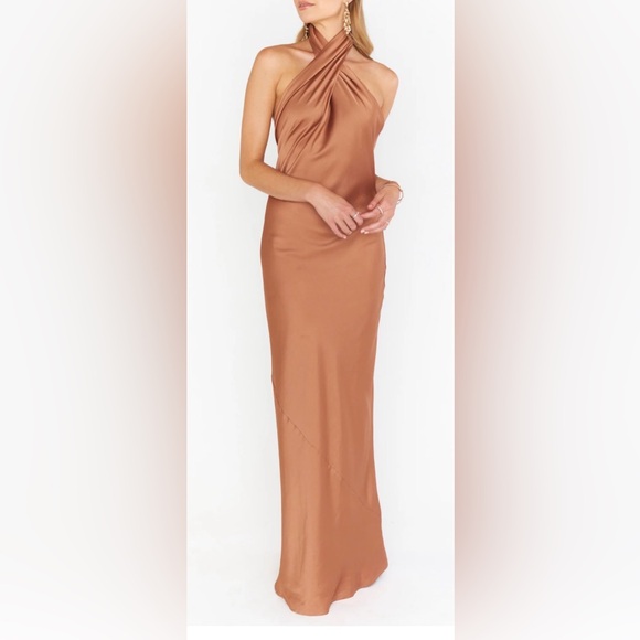 Show Me Your MuMu Dresses & Skirts - Show Me Your MuMu copper jasmine Halter Maxi Dress‎ XXL